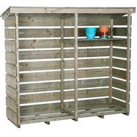 Charles Bentley Nordic Spruce Large Log Store, Brown