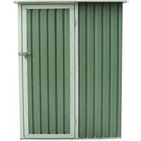 Charles Bentley Garden 4.7ft X 3ft Metal Storage Shed, Green