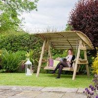 Zest4Leisure Wooden Miami Swing Seat, Brown