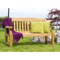 Zest Emily 3-Seater Wooden Garden Bench, Brown