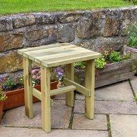 Zest Wooden Lily Side Table, Brown