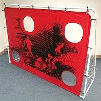 Charles Bentley 3-in-1 Target Shoot Sturdy Steel Frame Football Goal & Net - 7ft X 5ft, Multi