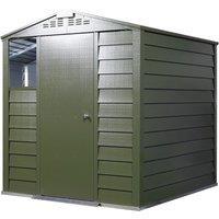 Trimetals Titan 660 6ft x 6ft Metal Apex Garden Shed, Green