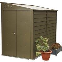 Trimetals Titan 940 4ft x 9ft Metal Pent Roof Garden Shed, Green