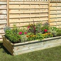 Zest Sleeper Raised Bed 1.80x0.9x0.3, Brown