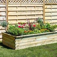 Zest Sleeper Raised Bed 1.80x0.90x0.45, Brown