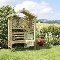 Zest Rutland Garden Arbour, Brown