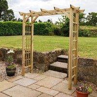 Zest Twilight Wooden Garden Arch, Brown