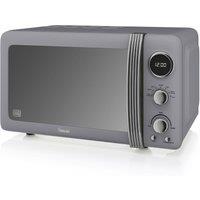 Swan SM22030GRN Retro 800W Digital 20L Solo Microwave - Grey