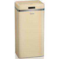 Swan Retro 45L Sensor Bin - Cream, Cream