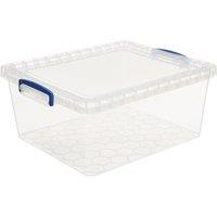 Really Useful 17.5L Nestable Storage Box - Clear, Clear
