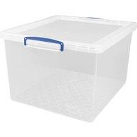 Really Useful 62L Nestable Storage Box - Clear, Clear