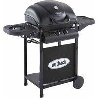 Outback Omega 250 2-Burner Gas BBQ - Black, Black