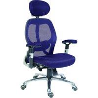 Teknik Cobham Luxury Mesh Back Executive Office Chair with Lumbar Support ndash; Blue