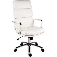 Teknik Deco Faux Leather Executive Office Chair - White, White