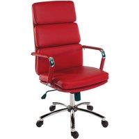 Teknik Deco Faux Leather Executive Office Chair - Red, Red