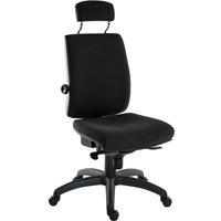 Teknik Ergo Plus Executive Operator Office Chair with Back Support and Headrest ndash; Black