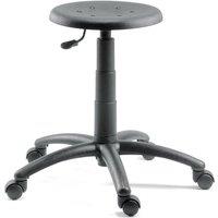 Teknik Polly Easy-Clean Soft Polyurethane Stool, Black