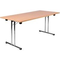 Teknik Space-Folding Table with Robust 25mm Top - Beech