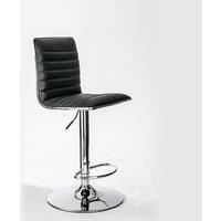 Solstice Titan High Back PU Barstool - Black, Black