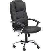 Alphason Houston Leather Office Chair - Black