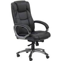 Alphason Northland Leather-faced Office Chair - Black