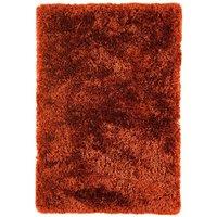 Asiatic Plush Shaggy Rug, 140 x 200cm - Rust, Orange