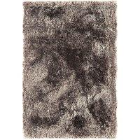 Asiatic Plush Shaggy Rug, 140 x 200cm - Zinc, Silver