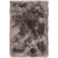 Asiatic Plush Shaggy Rug, 70 x 140cm - Zinc, Silver