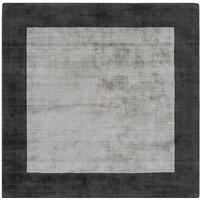Asiatic Blade Rug, 200 x 200cm - Charcoal/Silver, Silver