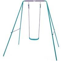 Plum Children's Single Metal Swing Set - Purple/Teal