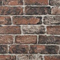 FRESCO RED BRICK WALL WALLPAPER, Red
