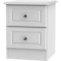 Welcome Furniture Ready Assembled Berryfield 2-Drawer Bedside Table - White, White
