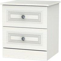 Welcome Furniture Ready Assembled Otega 2-Drawer Bedside Table -White, White