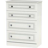 Welcome Furniture Ready Assembled Otega 4-Drawer Deep Chest of Drawers -White