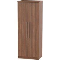 Welcome Furniture Ready Assembled Edina Tall 2-Door Wardrobe - Walnut, Brown