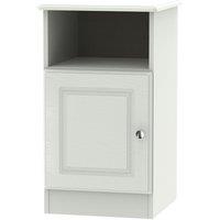 Welcome Furniture Ready Assembled Montego 1-Door Bedside Table - Ash Grey, Grey