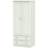 Welcome Furniture Ready Assembled Montego 2-Door 2-Drawer Gents Wardrobe - Ash Grey, Grey