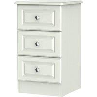 Welcome Furniture Ready Assembled Montego 3-Drawer Bedside Table - Ash Grey, Grey