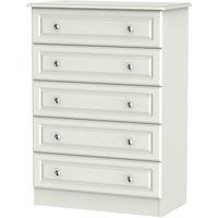 Welcome Furniture Ready Assembled Montego 5-Drawer Chest - Ash Grey, Grey