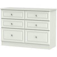 Welcome Furniture Ready Assembled Montego 6-Drawer Midi Chest - Ash Grey, Grey