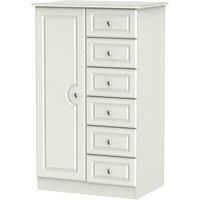 Ready Assembled Montego 1-Door Childrens Wardrobe - Ash Grey, Grey