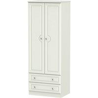 Welcome Furniture Ready Assembled Montego Tall 2-Door 2-Drawer Gents Wardrobe - Ash Grey, Grey