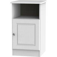 Welcome Furniture Ready Assembled Montego 1-Door Bedside Table - White, White