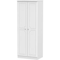 Welcome Furniture Ready Assembled Montego 2-Door Wardrobe - White, White