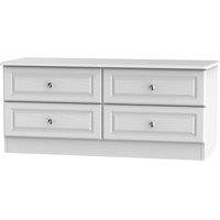 Welcome Furniture Ready Assembled Montego 4-Drawer Midi Chest - White, White