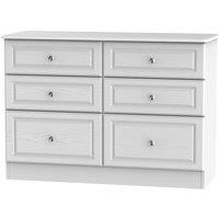 Welcome Furniture Ready Assembled Montego 6-Drawer Midi Chest - White, White