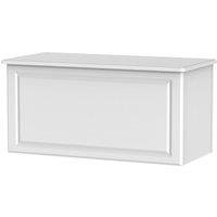 Ready Assembled Montego Blanket Box - White, White