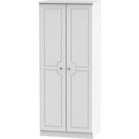 Welcome Furniture Ready Assembled Montego Tall 2-Door Wardrobe - White, White