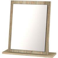 Ready Assembled Wilcox Dressing Table Mirror - Oak Effect, White